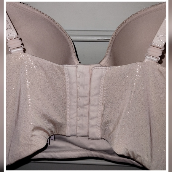 Victoria's Secret Body By Victoria Light Pink Shimmer Bustier Bra 34DDD - Picture 3 of 9